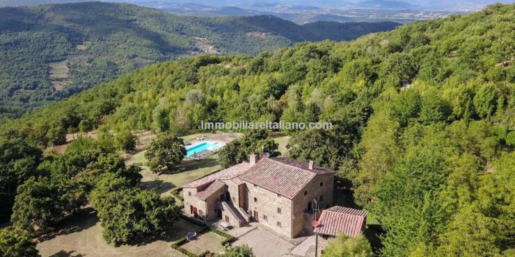 Restored stone Tuscan farmhouse with pool