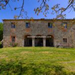 View of villa at organic farm Subbiano Arezzo Tuscany Italy